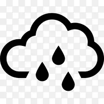 雨，电脑图标，天气符号，云-雨