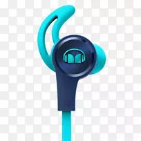 蓝色麦克风怪物iSports实现耳机怪物电缆麦克风