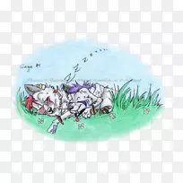 卡通水有机体-水