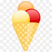 冰淇淋锥电脑图标草莓冰淇淋
