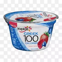 希腊料理酸奶Yoplait希腊酸奶混合浆果