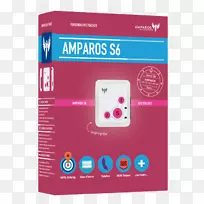 gps追踪装置全球定位系统通用分组无线电服务amparos gmbh sms-粉红色盒