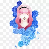 蓝玫瑰画花瓣-玫瑰帕特尔