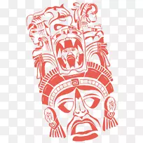 玛雅文明阿兹特克面具艺术面具