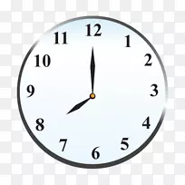 时钟面对数字时钟分钟剪辑艺术时钟