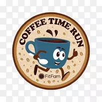 咖啡时间标志奖章字体-金库时间