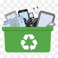 回收垃圾箱电脑图标我的绿色电子-回收废物