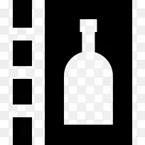 葡萄酒玻璃瓶白色菜单