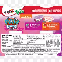 食品Yoplait trix酸奶营养标签-草莓