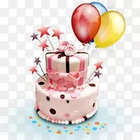 生日蛋糕贺卡派对气球-生日
