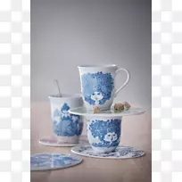咖啡杯陶瓷蓝碟杯