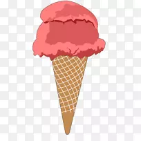 那不勒斯冰淇淋冰锥饼干卷冰淇淋