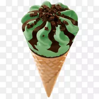 巧克力冰淇淋圆锥体