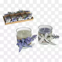 英国薰衣草紫玻璃蜡烛香水.紫罗兰