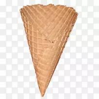 冰淇淋圆锥形欧布利亚晶片甜点-冰淇淋