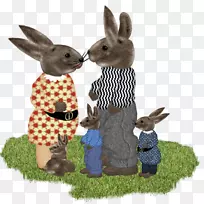 家养兔子复活节兔子毛绒玩具和可爱玩具-兔子