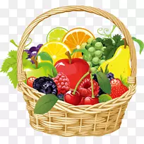 水果食品礼品篮剪贴画-蔬菜