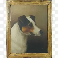杰克罗素猎犬培育油画肖像-古董
