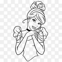 灰姑娘长发公主素描书艾丽尔睡眠面具