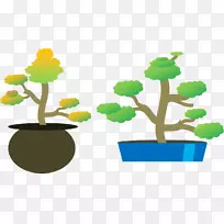 树微软PowerPoint ppt观赏植物剪贴画-树