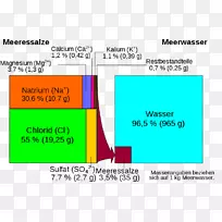 海水蒸发氯化钠盐度硫酸镁-水