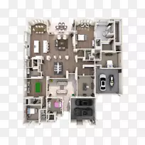 三维平面图-房屋