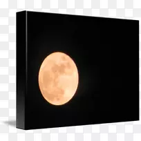 月球空间天空-橙色辉光
