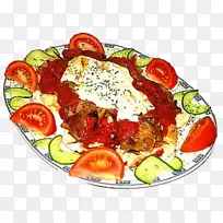 土耳其菜地中海菜希腊菜素食盘沙拉