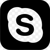 Skype符号计算机图标标志-skype