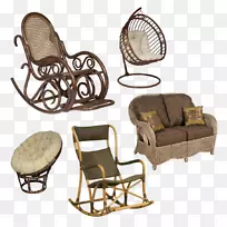 摇椅，翼椅，家具，Ротанг椅