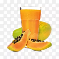 橙汁奶昔木瓜饮料-果汁
