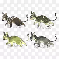 猫科爬行动物类动物尾巴卡通-猫