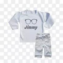 t恤婴儿及蹒跚学步者一件连衣裙套装婴儿袖子t恤
