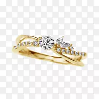 订婚戒指鍛造指輪结婚戒指钻石戒指
