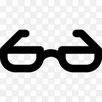 眼镜电脑图标封装后部护目镜眼镜