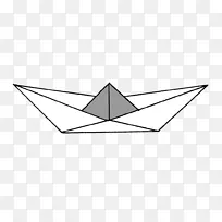 三角点对称折纸船