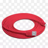 电缆塑料网卡手袋usb-粉红色闪电