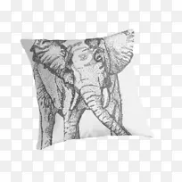 非洲象印度象扔枕头-扔垃圾