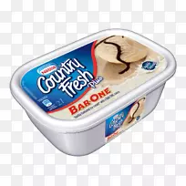 冰淇淋芝士蛋糕粘稠的太妃糖布丁碎屑-冰淇淋