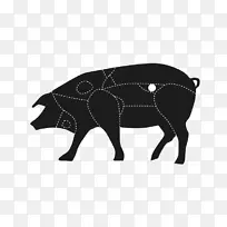 伊比利亚半岛的黑伊比利亚猪西班牙料理猪肉猪