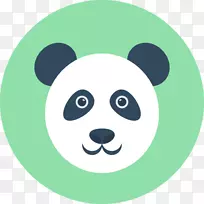 大熊猫熊电脑图标-熊