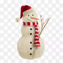 雪人圣诞卡帽子雪人