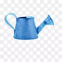 浇水罐塑料茶壶钴蓝水壶