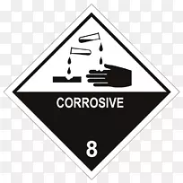 有害物质8级腐蚀性物质危险货物危险符号危险化学品