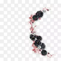 珠体珠宝黑莓项链手镯-黑莓