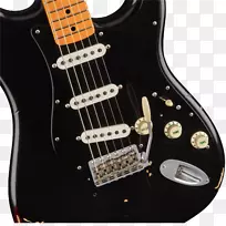 Fender David Gilmour签名Stratocaster Fender乐器公司黑色长裙护舷定制商店电吉他