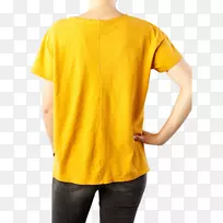 袖肩黄衬衫