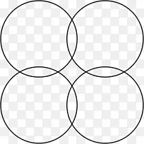 重叠圆网格几何学方格对称圆