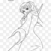 画线艺术卡通墨水素描-NAMI