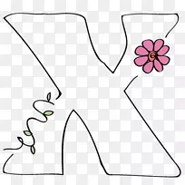 字母字母表花卉设计字体花